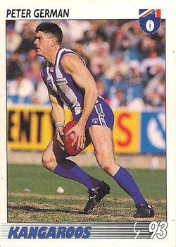 1993 Select AFL #52 Peter German Front